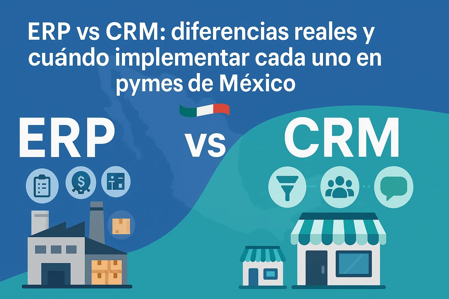 Comparativa ERP vs CRM para PYMES en México: diferencias y cuándo implementar